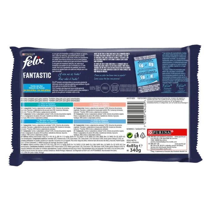 FELIX Fantastic Festín del Mar en Gelatina (48 x 85 gr)