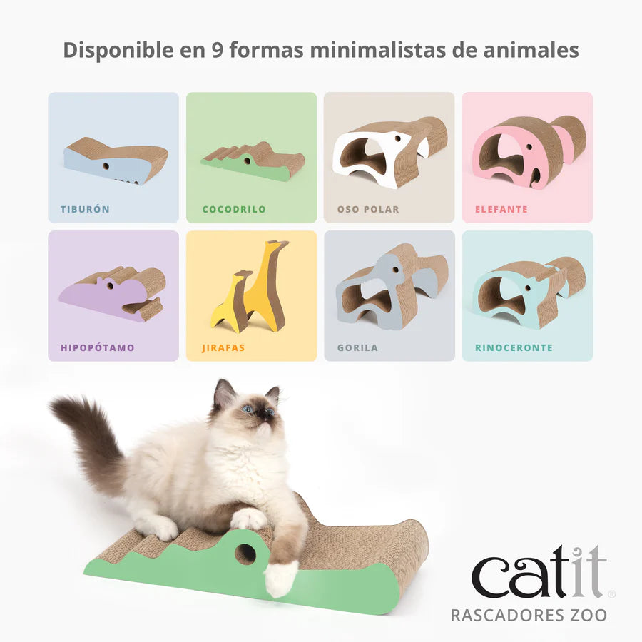 Catit Rascador de cartón con forma de animales Catit Zoo Modelo: Tiburón