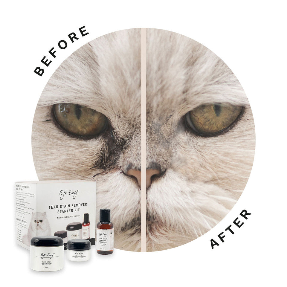 Kit de inicio removedor de manchas de lágrimas - Gato
