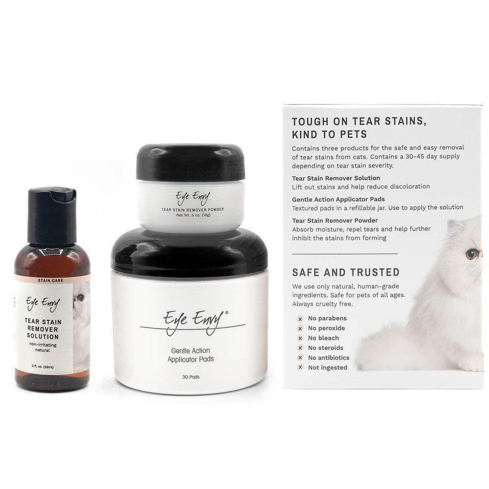 Kit de inicio removedor de manchas de lágrimas - Gato
