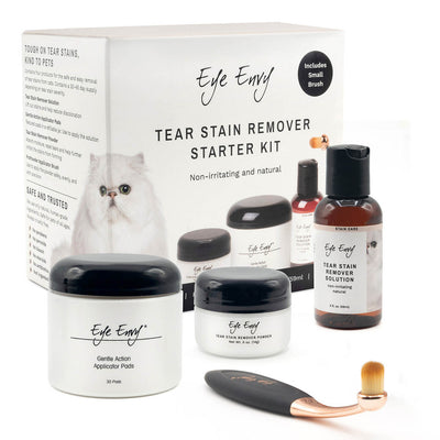 Kit de inicio removedor de manchas de lágrimas - Gato c/ Brocha ProPowder Pequeña