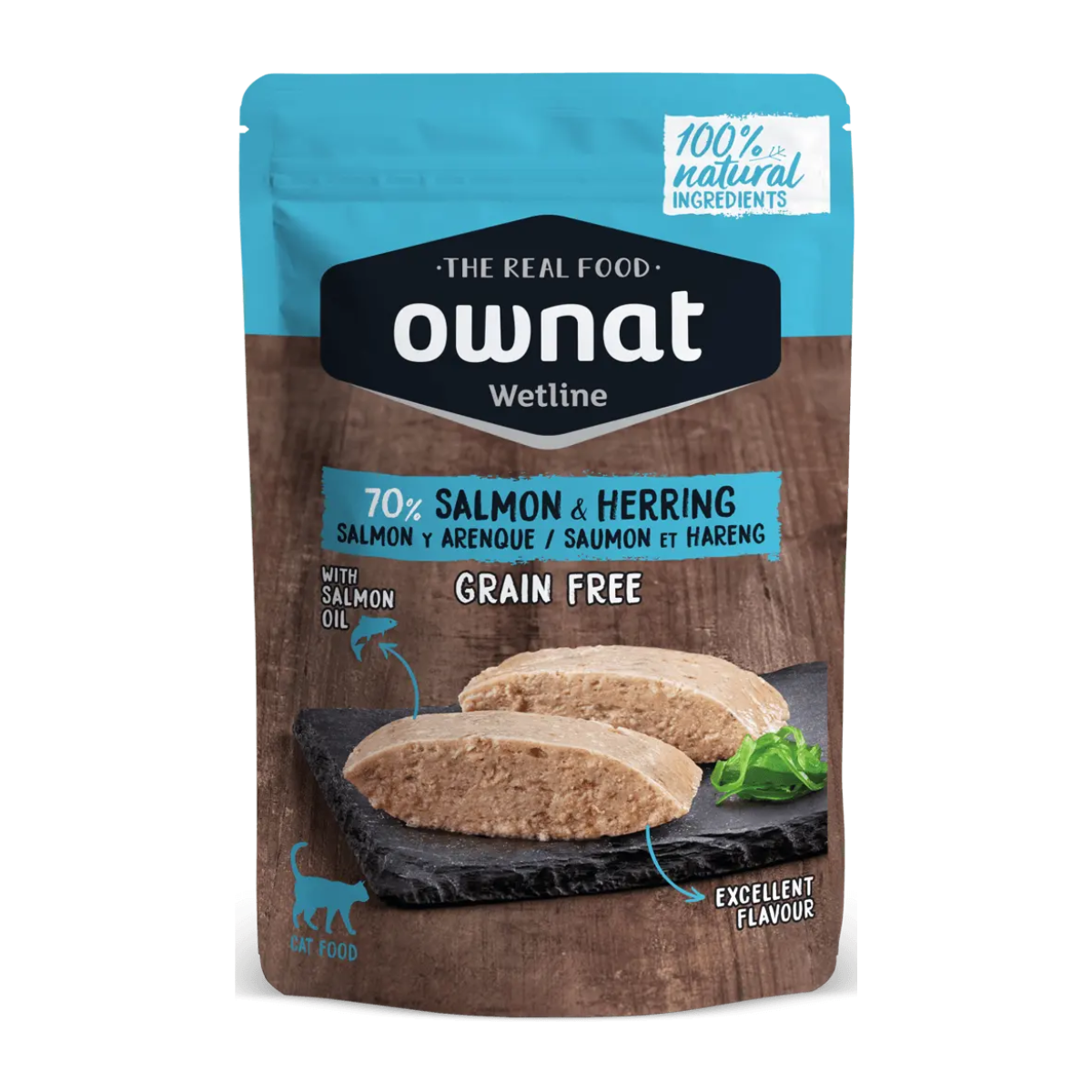 Ownat Wetline Feline Salmon Y Arenque - Pack 12 x 85gr
