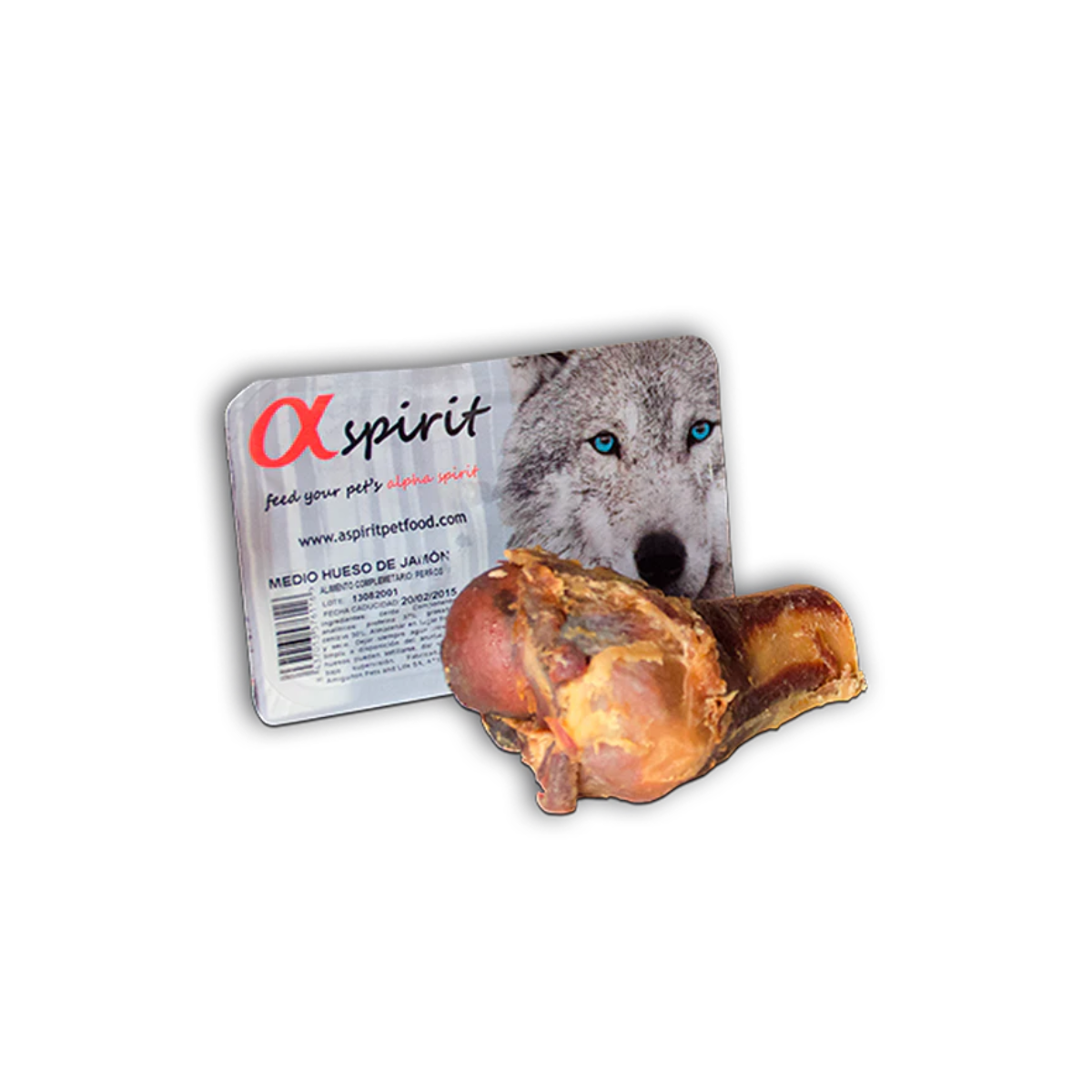Alpha Spirit Perros Medio Hueso Jamon 20x220GR
