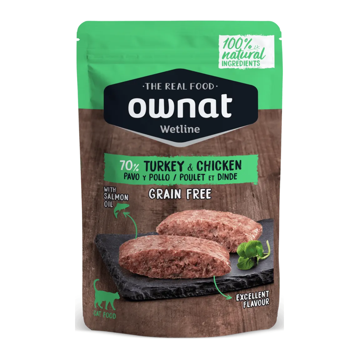 Ownat Wetline Feline Pavo Y Pollo - Pack 12 x 85gr