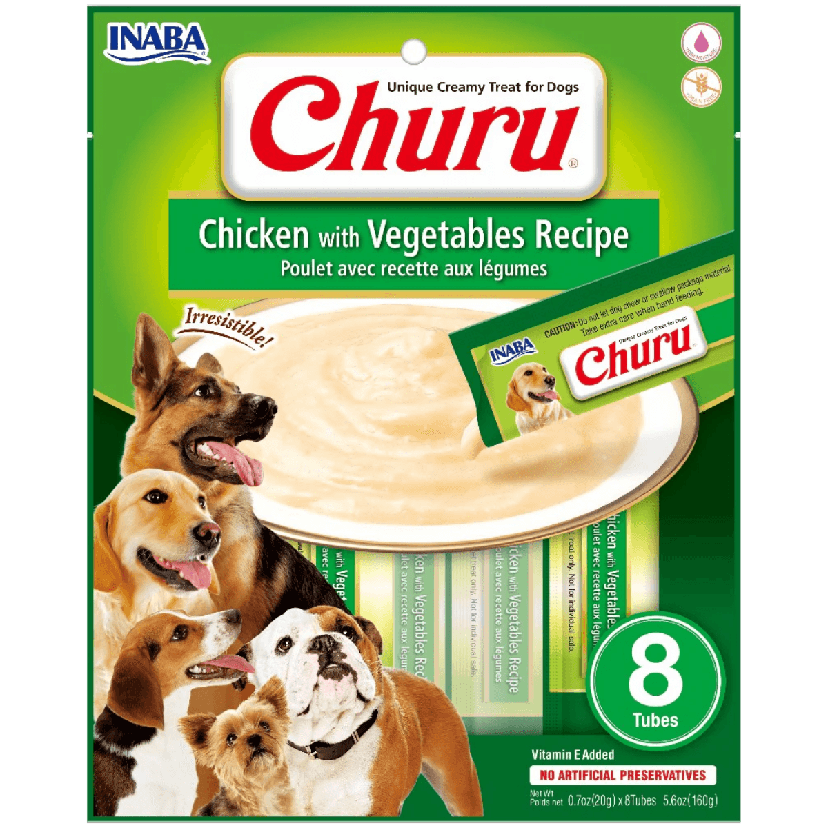 Churu DOG Receta de Pollo y Vegetales (8x20gr)