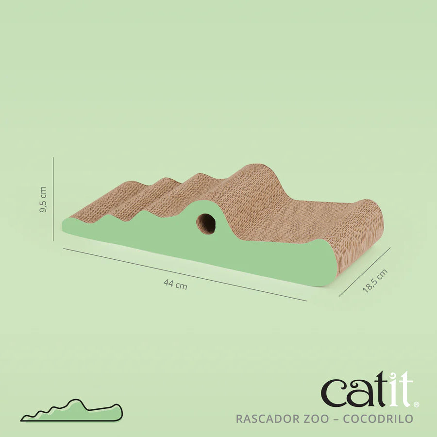 Catit Rascador de cartón con forma de animales Catit Zoo Modelo: Cocodrilo