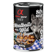 Alpha Spirit Perros Albondigas Jabali Tomillo 6 x 400 gr
