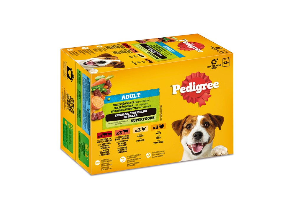 Pedigree Vital Selección Mixta Carnes (4 uds. de 12 x 100 g)