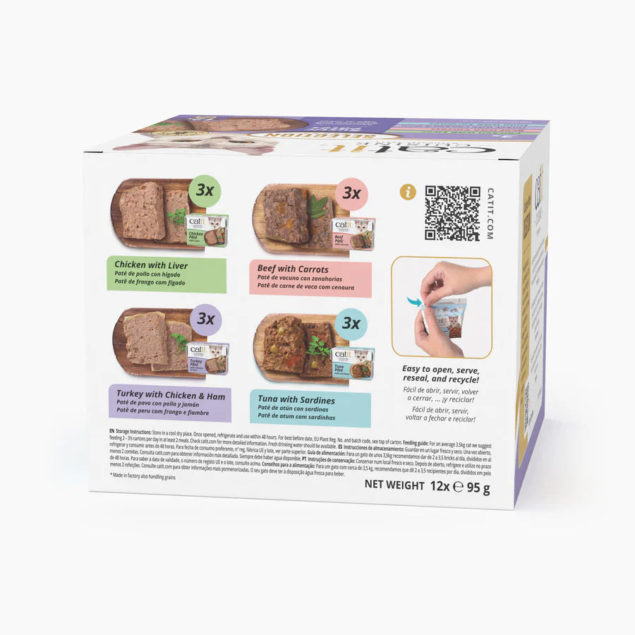 Catit Catit Cuisine Selection Paté para Gatos - Pack Variado de 12