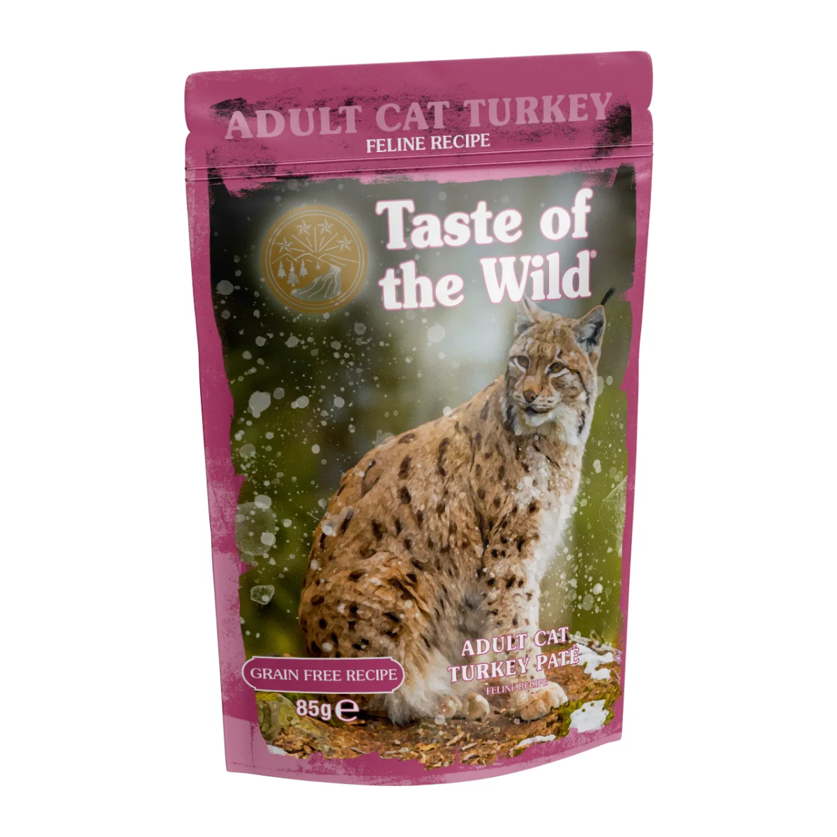 Taste Feline Adult Turkey Pate Pouch - Pack 12 x 85gr