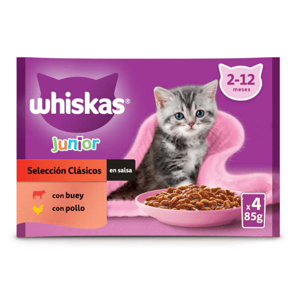 Whiskas Core Junior Selección Clasicos en Salsa (4x85gr)