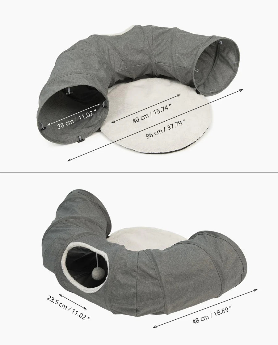 Catit Túnel para gatos con cojín Catit Vesper Tunnel Color: Gris
