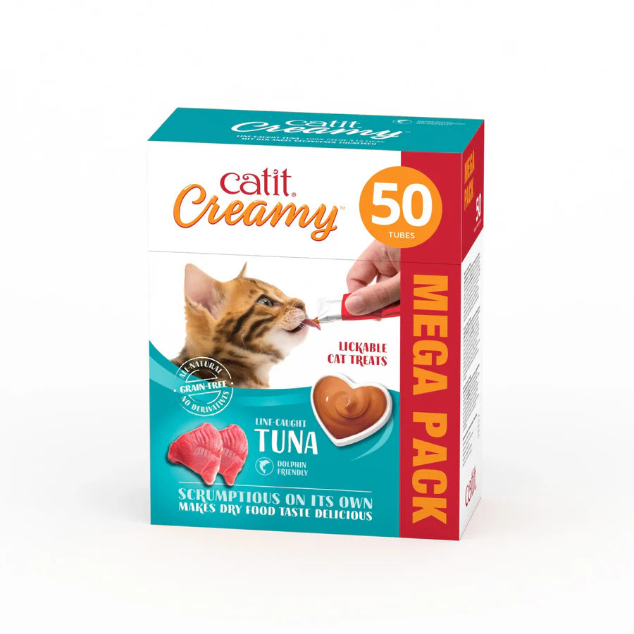 Catit Snacks cremosos para gatos Catit Creamy – 50 Tubos Sabor: Atún