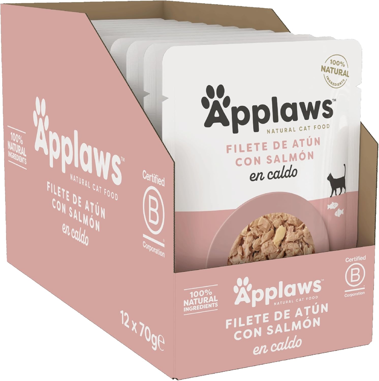 Applaws Cat Sobre Filete De Atun Y Salmon - Pack 12 x 70 gr