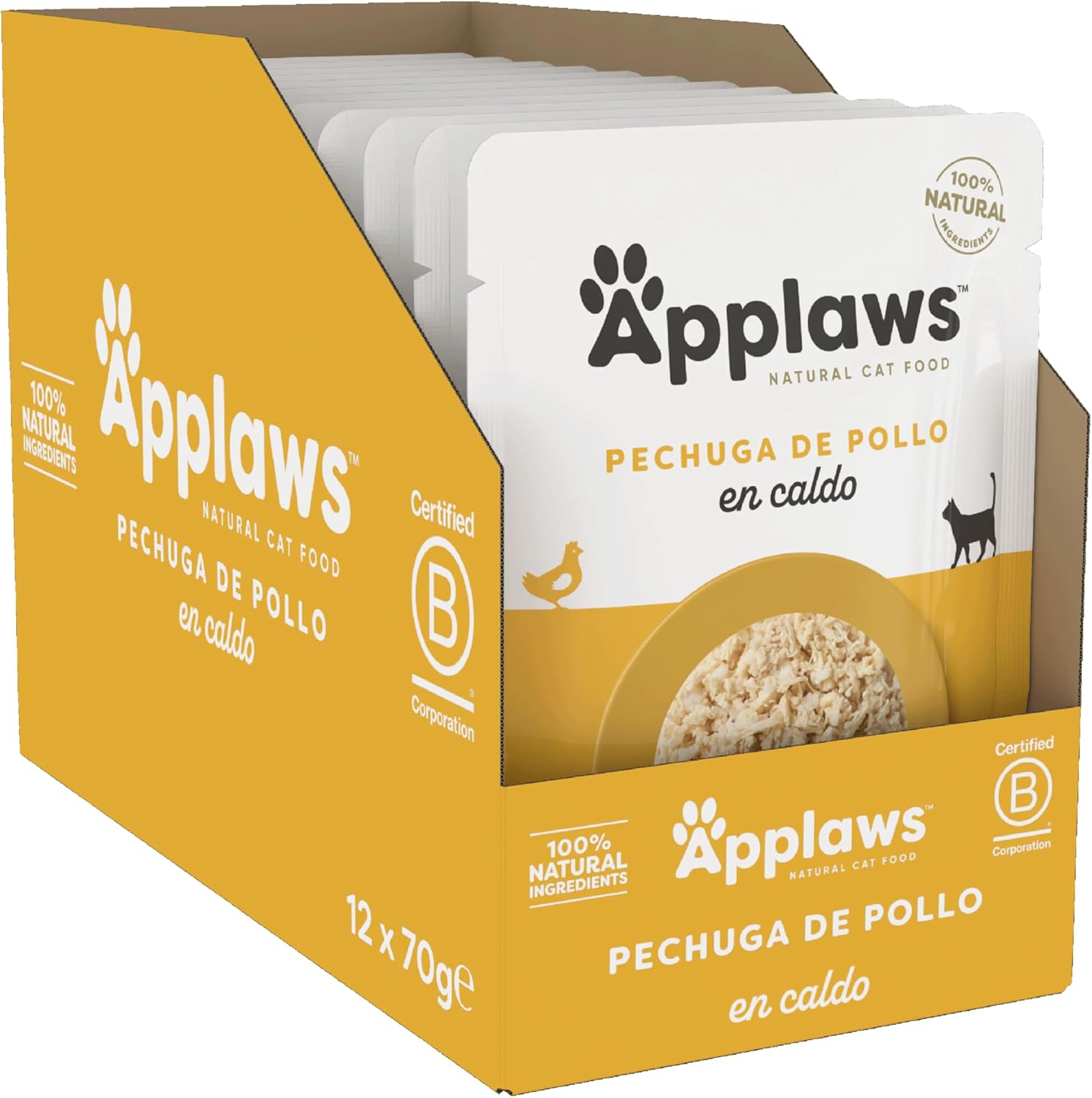Applaws Cat Sobre Pechuga De Pollo En Caldo - Pack 12 x 70 gr