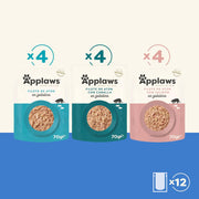Applaws Cat Sobre Selec Pescado gelatina Multi - Pack 12 x 70 gr