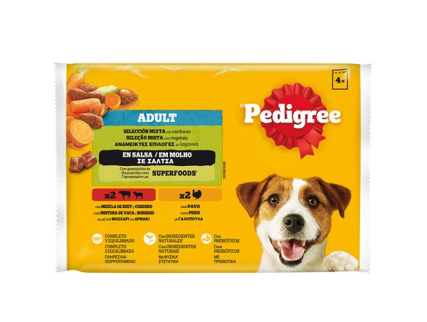 Pedigree Vital Buey y Pollo con Zanahoria (13 uds. de 4 x 100 g)