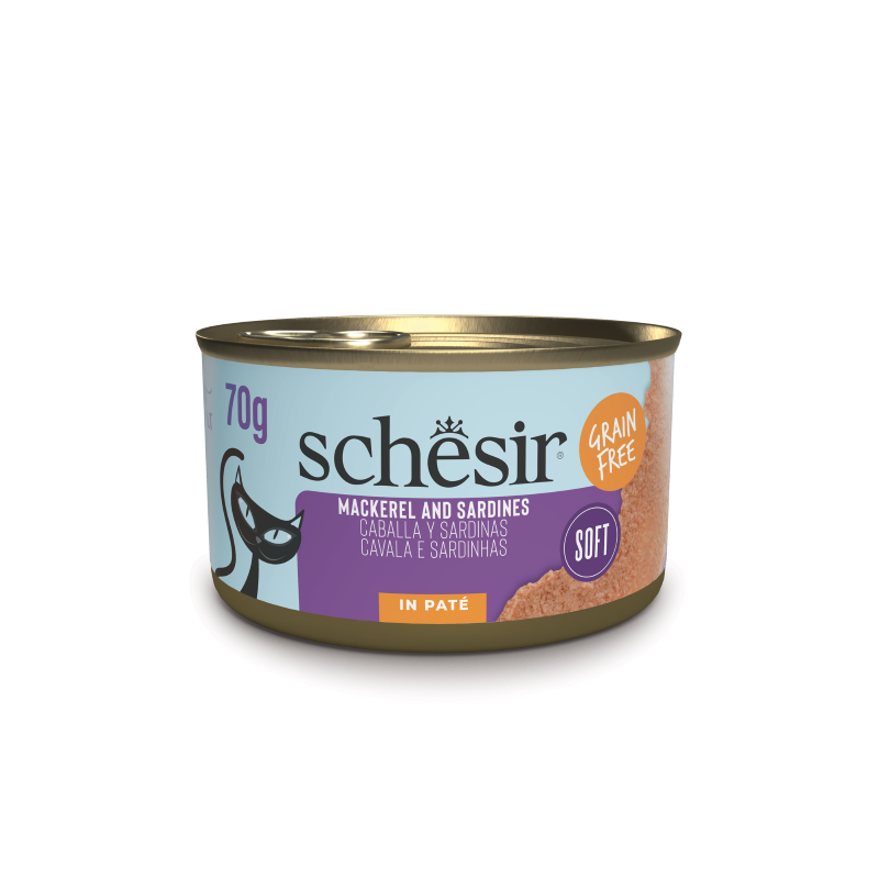 Schesir CAT Lata Caballa y Sardinas en Paté 70 g