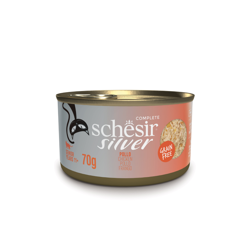 Schesir CAT SILVER Lata Pollo en Caldo 70 g