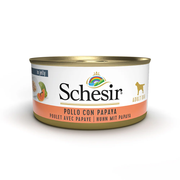 Schesir DOG Lata Pollo con Papaya 150 g