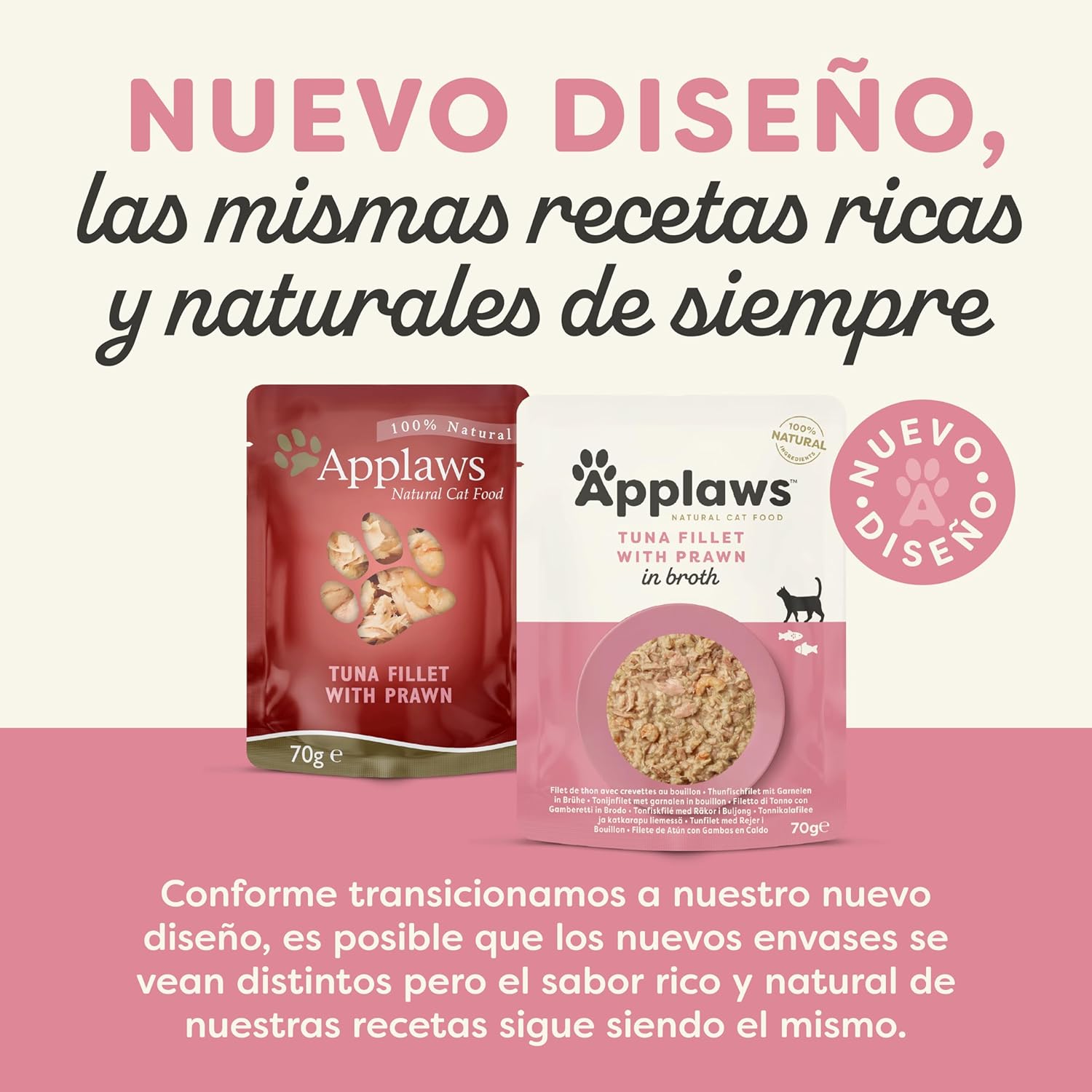 Applaws Cat Sobre Atun Y gambas Del Pacifico - Pack 12 x 70 gr