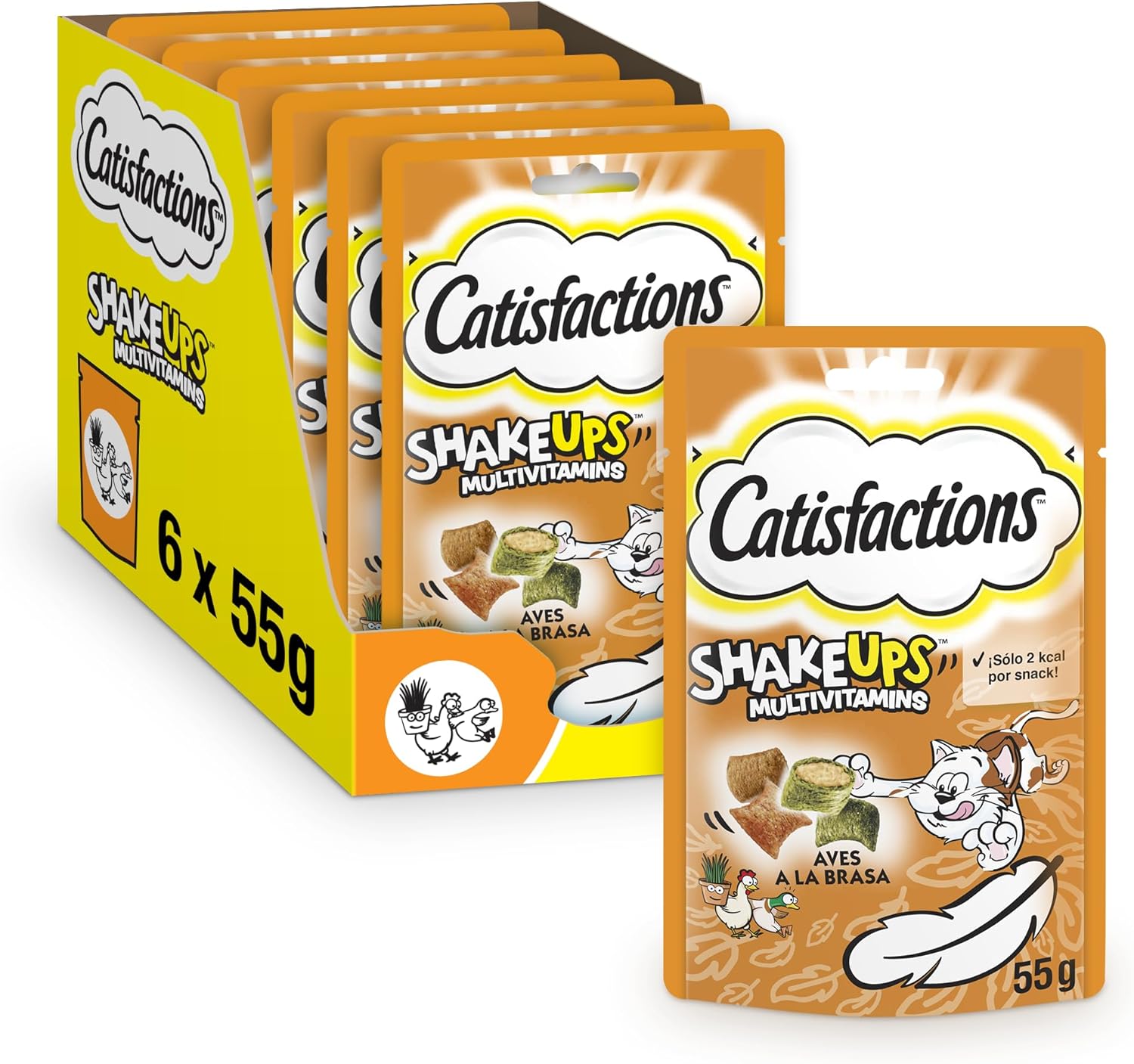 Catisfactions SHAKE UPS Aves a la Brasa (6 x 55 g)