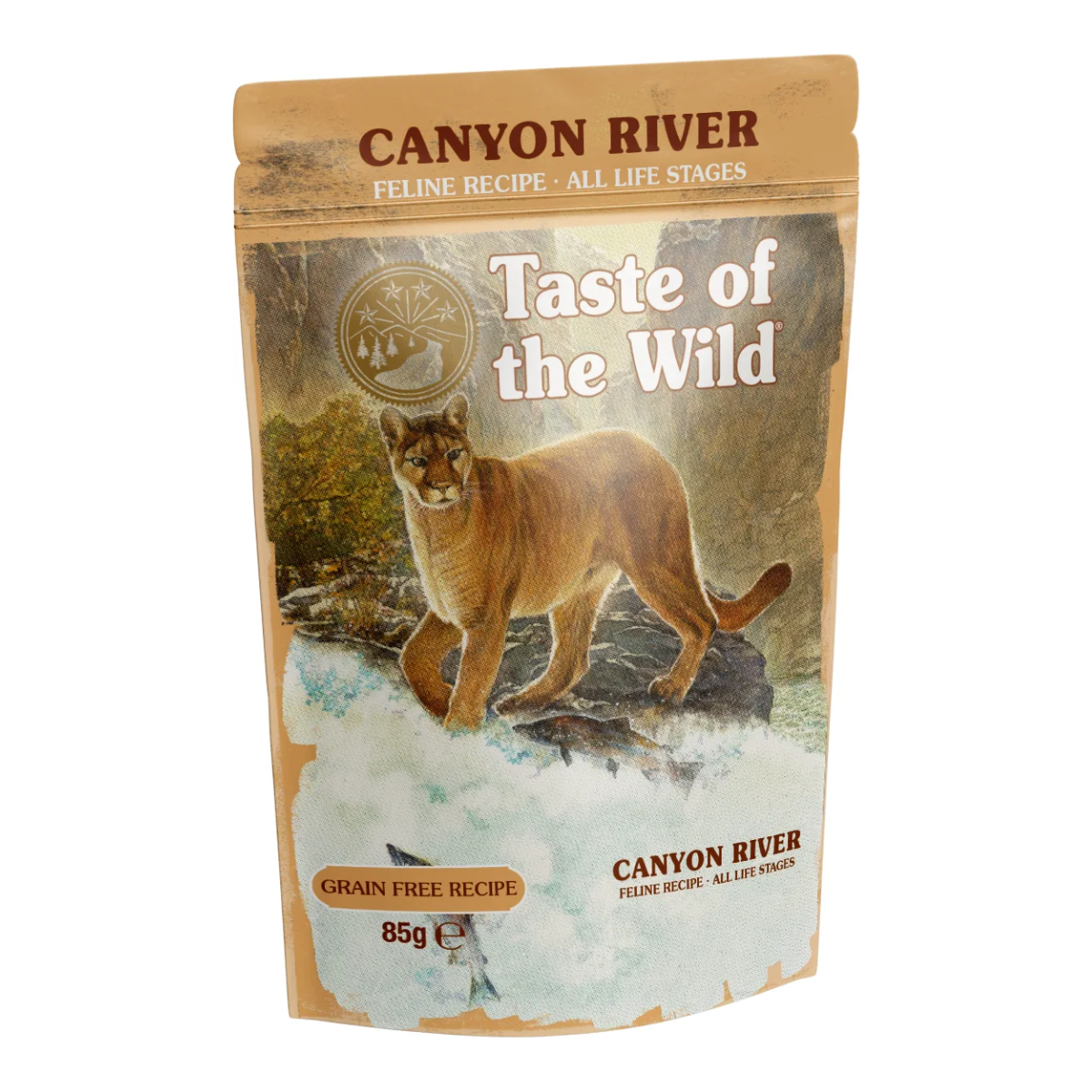 Taste Feline Canyon River Chunks In gravy Pouch - Pack 12 x 85gr