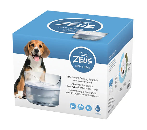 Zeus Bebedero fuente para perros pequeños Zeus Fresh & Clear - 1,5L Modelo: Splash