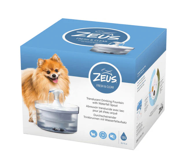 Zeus Bebedero fuente para perros pequeños Zeus Fresh & Clear - 1,5L Modelo: Splash