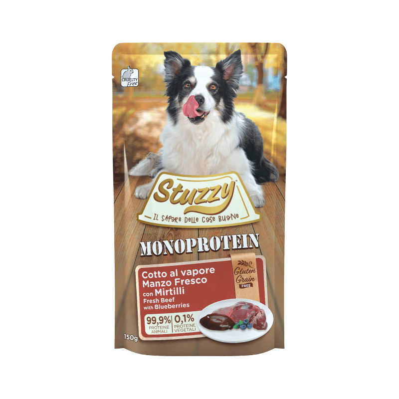 Stuzzy DOG MONOPROTEIN Pouch Buey y Arándanos 150 g
