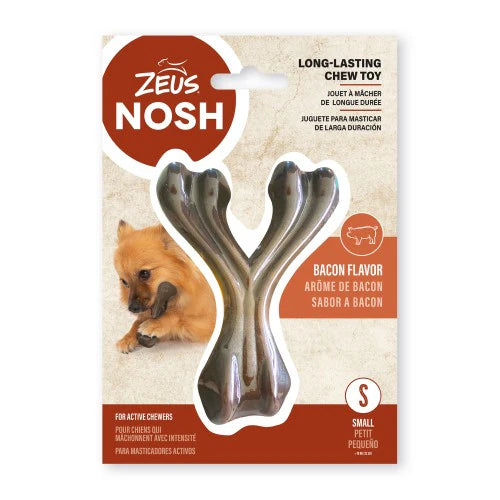 Zeus Hueso en forma de Y mordedor con aroma Zeus Nosh Strong Sabor: Bacon Tamaño: 18cm