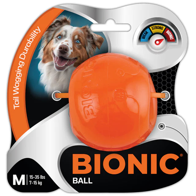BIONIC Juguetes ultra resistentes para perros BIONIC Pelota Tamaño: M