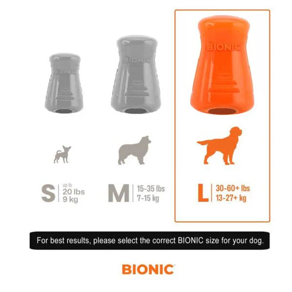Juguetes ultra resistentes para perros BIONIC Treat Shaker L