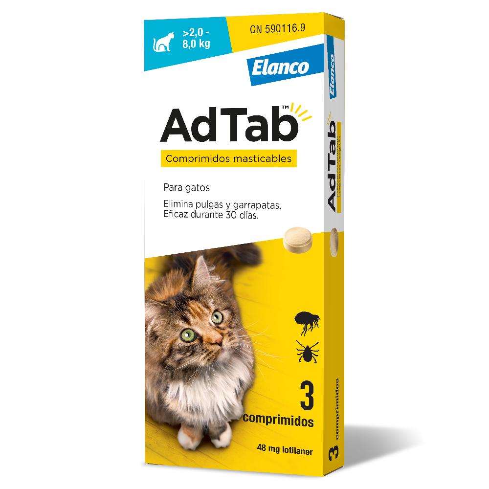 ADTAB 48mg Gato (2 a 8 kg) (3 comprimidos)