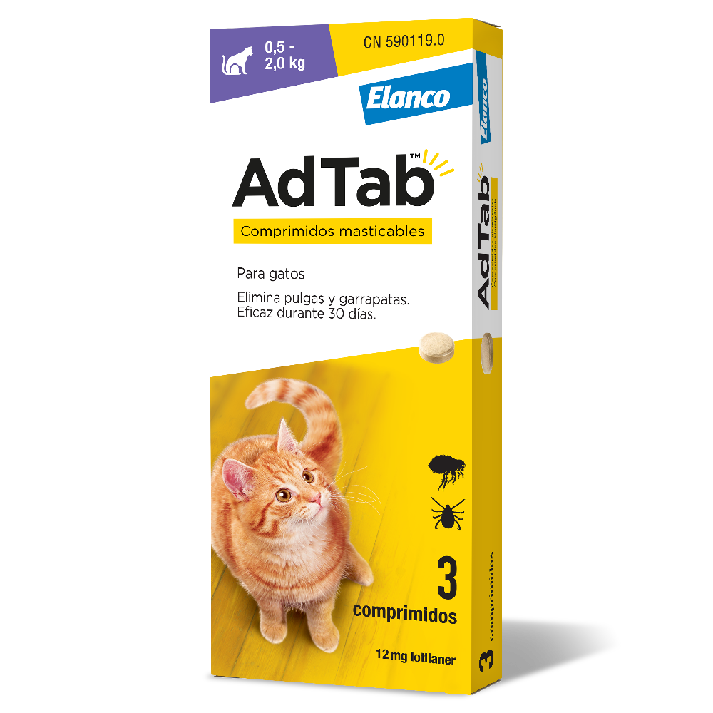ADTAB 12mg Gato (0,5-2 kg) (3 comprimidos)