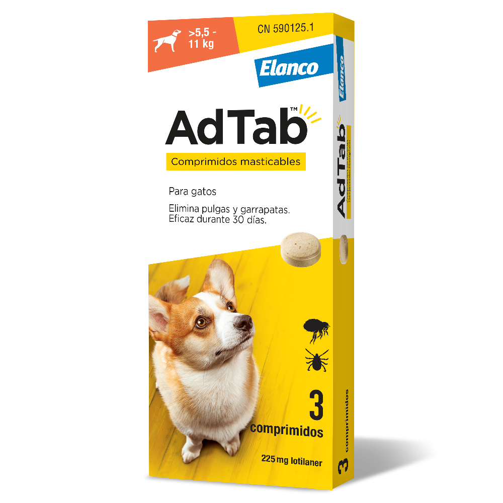 ADTAB 225mg Perro (5,5 a 11 kg) (3 comprimidos)