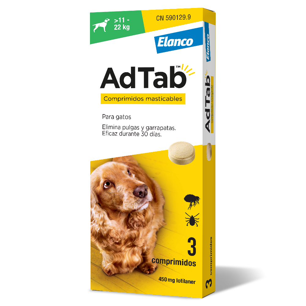 ADTAB 450mg Perro (11 a 22 kg) (3 comprimidos)