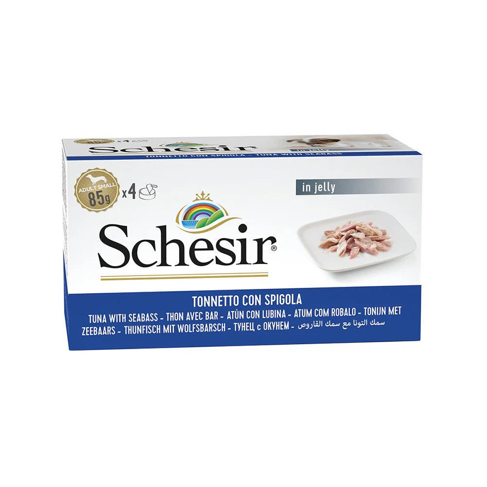 Schesir Pack Atún y Lubina en gelatina (4 x 85gr)