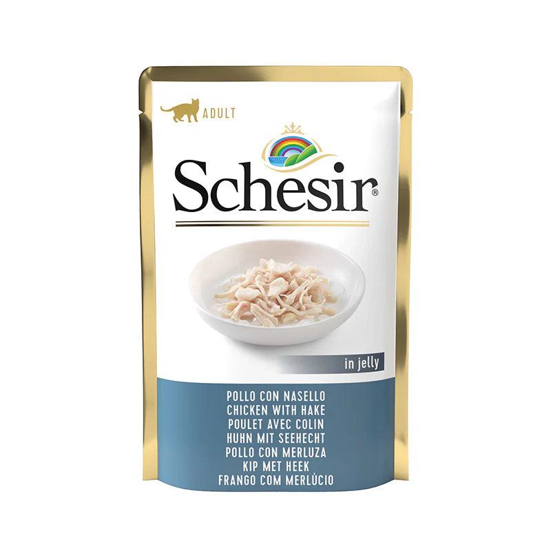 Schesir Pollo con Merluza en gelatina 85 gr