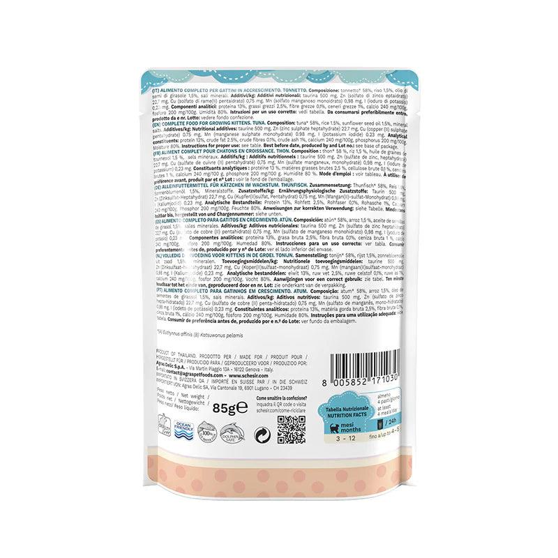 Schesir atún en gelatina para gatitos 85 gr