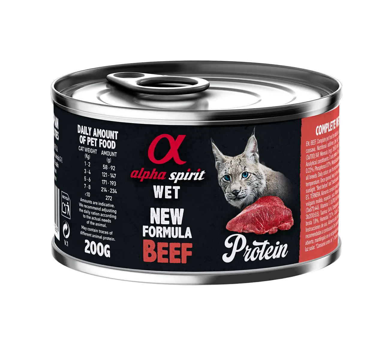 Alpha Spirit Feline Ternera lata Caja