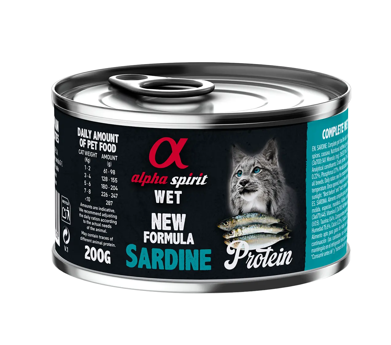 Alpha Spirit Feline Sardina lata Caja