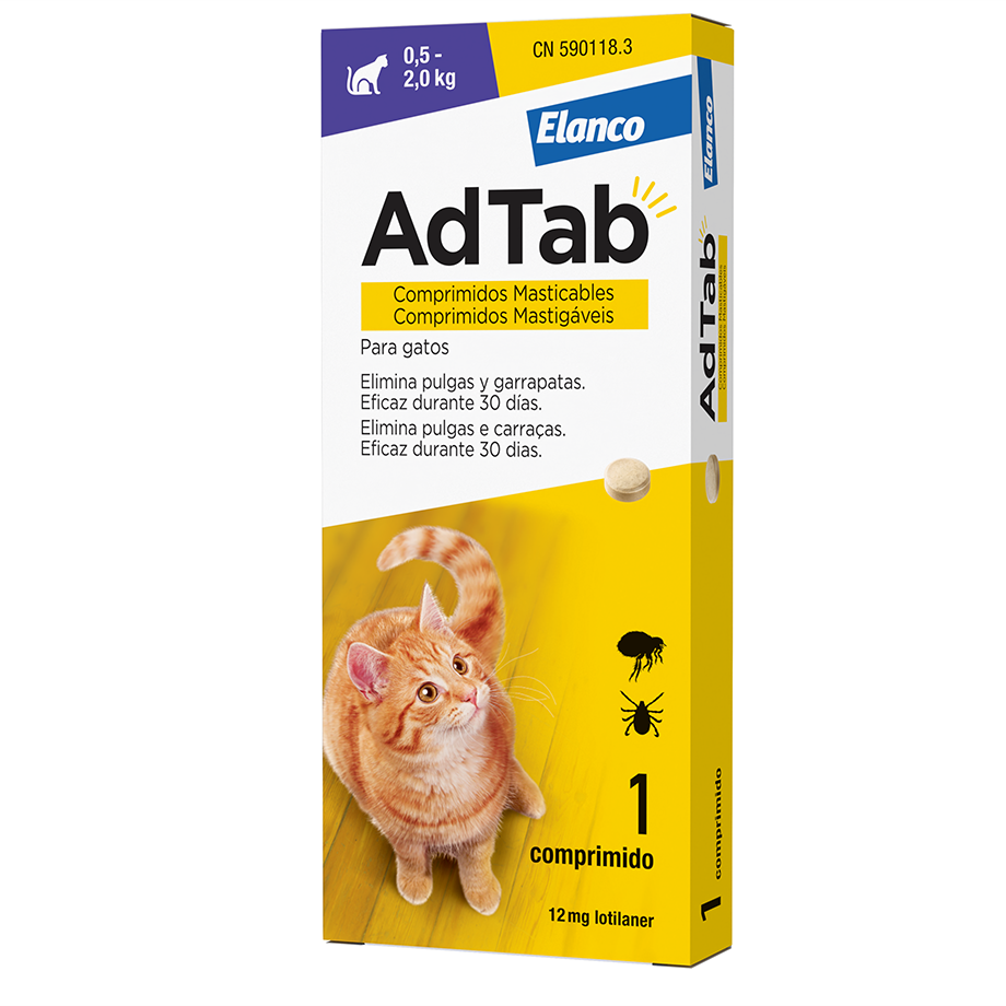 ADTAB 12mg Gato (0,5-2 kg) (1 comprimido)
