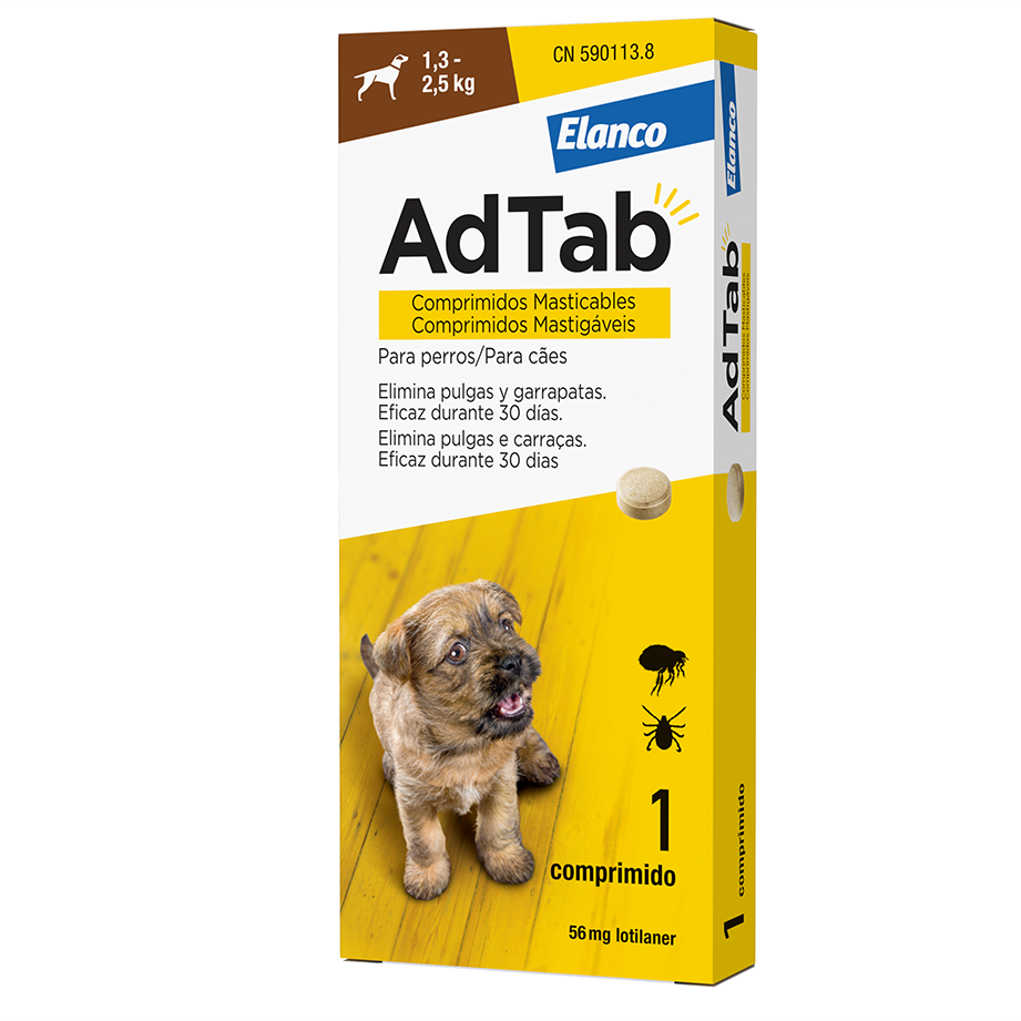 ADTAB 56mg Perro (1,3 a 2,5 kg) (1 comprimido)