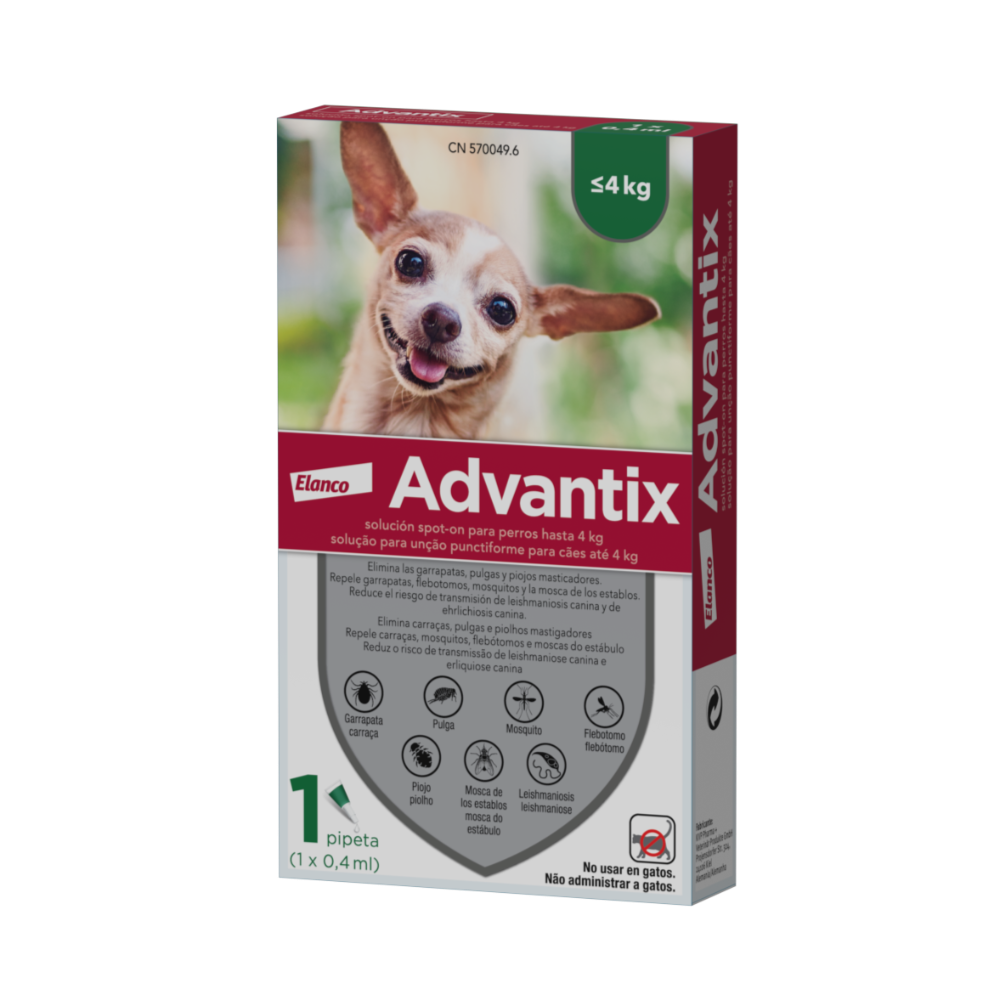 ADVANTIX Perro (-4 kg) (1 pipeta)