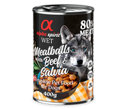 Alpha Spirit Perros Albondigas Buey Salvia Caja 6X400GR