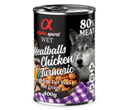 Alpha Spirit Perros Albondigas Pollo Curcuma 6X400GR