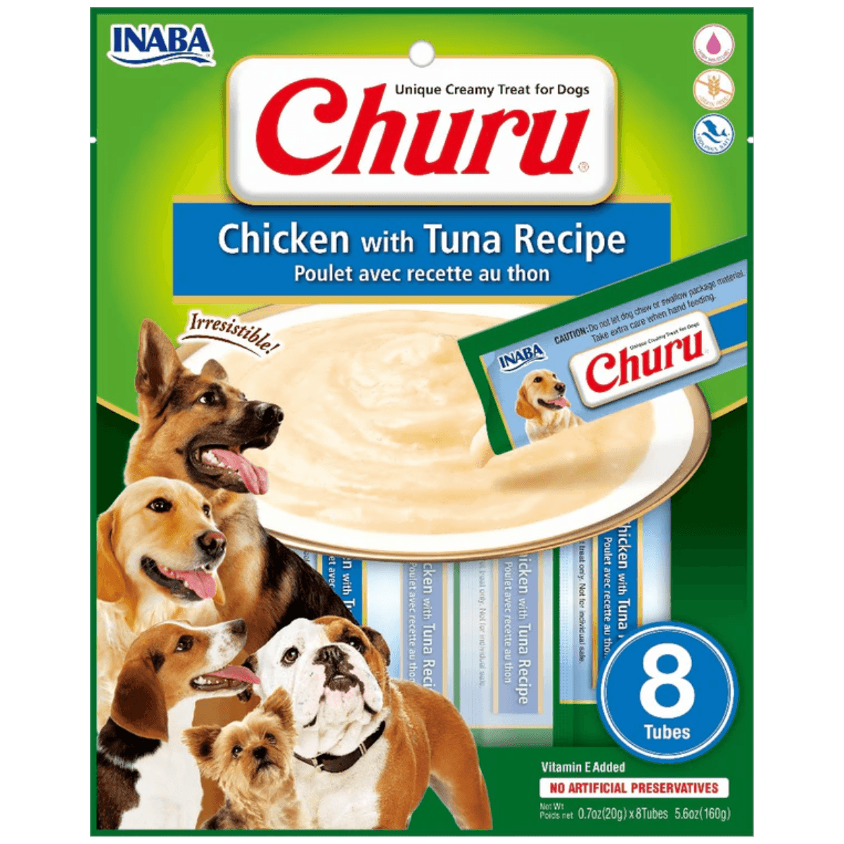 Churu DOG Receta de Pollo y Atún (8x20gr)