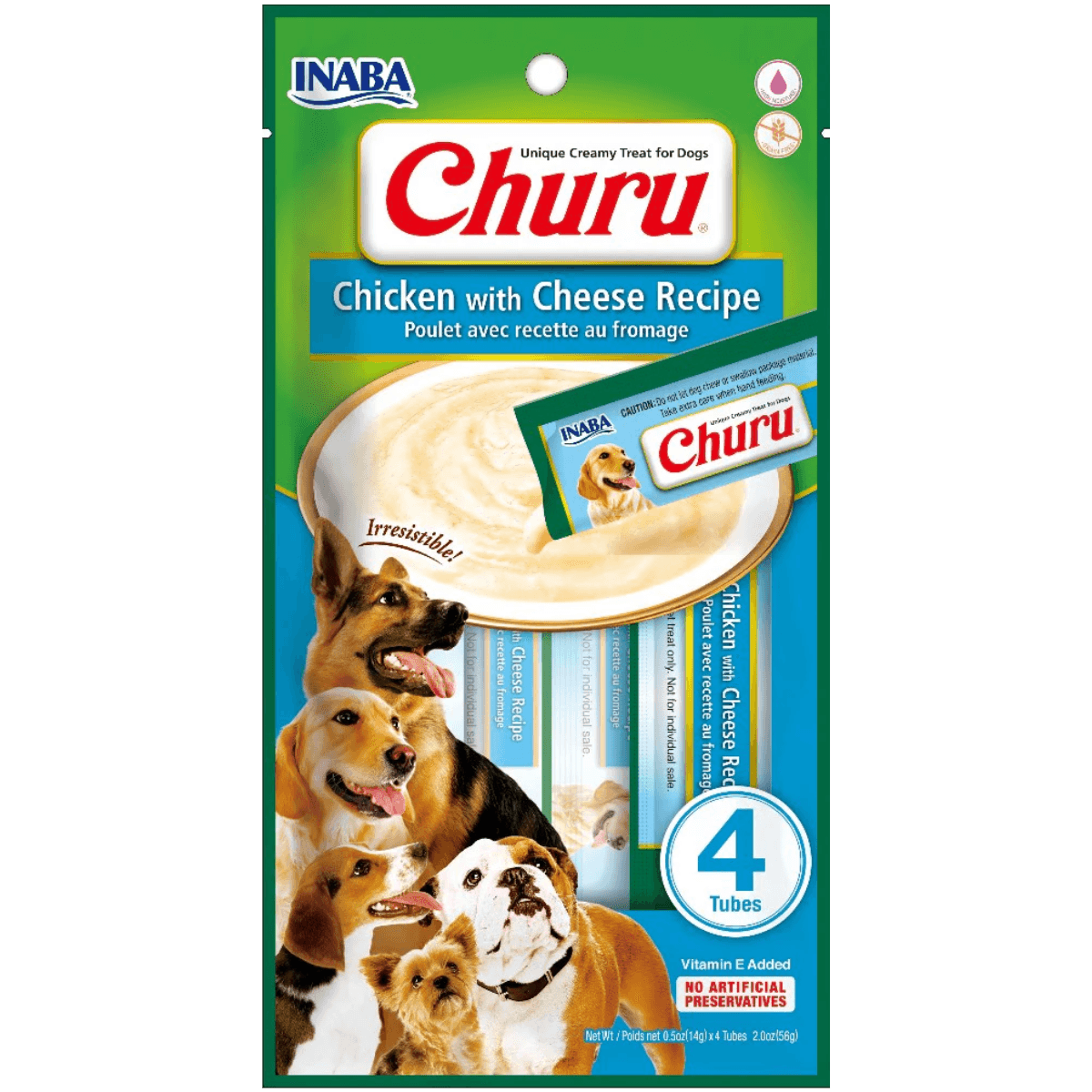 Churu DOG Receta de Pollo y Queso (12x4x14gr)
