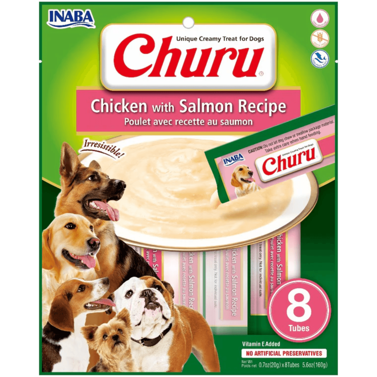 Churu DOG Receta de Pollo y Salmón (8x20gr)